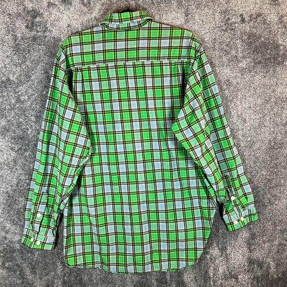 Carhartt Shirt Mens Large Green Plaid Longsleeve Pockets S254 Work Casual Button - Picture 2 of 8